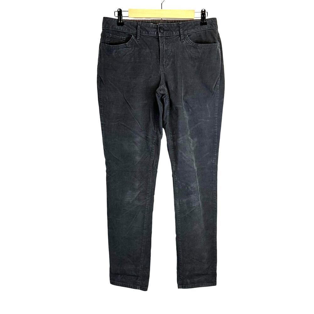 Eddie Bauer Dark Gray Corduroy Straight Leg Pants Womens 4 Gorpcore Outdoor